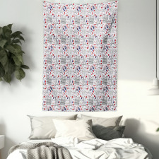 French Travel Pattern Tapestry