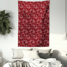 Romantic City of Love Tapestry