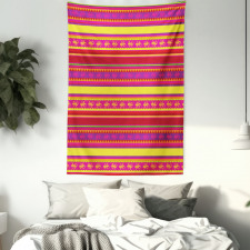 Vibrant Lizard Folklore Tapestry