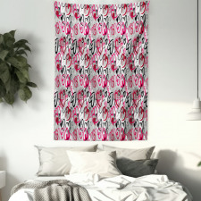 Romantic Random Hearts Tapestry