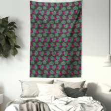 Zoo Animals in Pink Tapestry