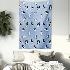 Skating Penguins Tapestry