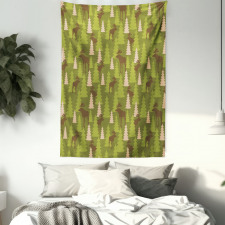 Forest Creatures Moose Tapestry
