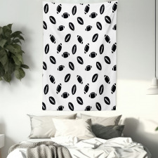 Black Balls Tapestry