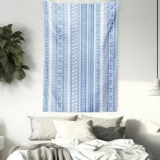 Geometric Chevron Flower Tapestry