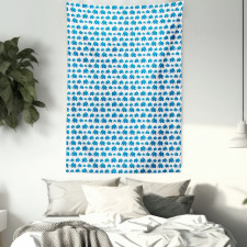 Blue Animal Kids Theme Tapestry