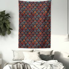Scale Mandala Design Tapestry