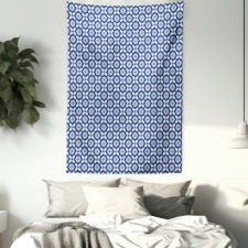 Diagonal Azuejo Motif Tapestry