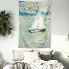 Monet Sailing Boat Tapestry