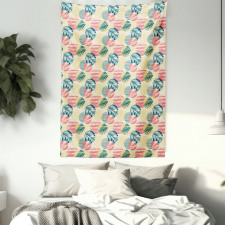 Grunge Brazil Leaves Tapestry