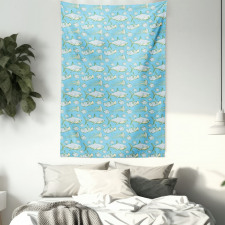 Vintage Sea Creatures Tapestry