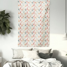 Vintage Rocket Design Tapestry