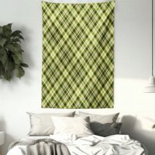 Diagonal Tartan Tapestry