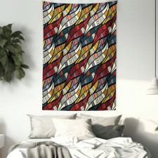 Circles Chevrons Lines Tapestry