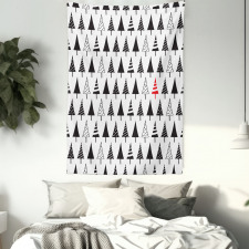 Triangle Pine Trees Tapestry