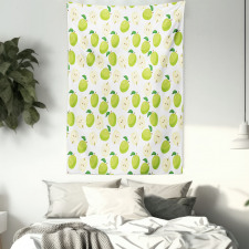 Cartoonish Fruit Anatomy Tapestry