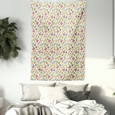 Abstract Colorful Flora Tapestry