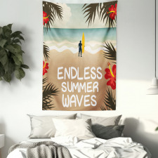 Colorful Hippie Beach Theme Tapestry