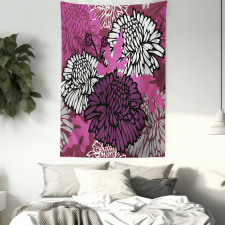 Large Floral Petals Bud Tapestry