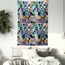 Various 60s Shapes Tapestry