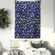 Retro 80s Memphis Fashion Tapestry