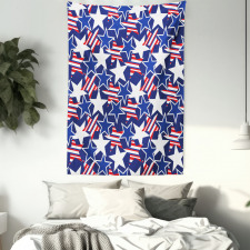 Patriotic American Star Tapestry