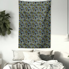 Oriental Teardrop Motif Tapestry