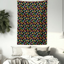 Abstract Raindrops Art Tapestry