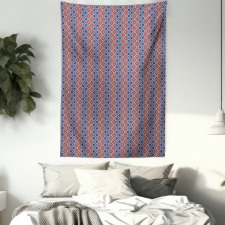 Checkered Floral Dotted Tapestry