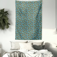 Retro Foliage Pattern Tapestry