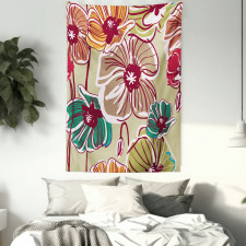 Colorful Poppies Tapestry