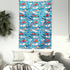 Underwater Life Pattern Tapestry