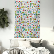 Pop Art Cartoon Tapestry