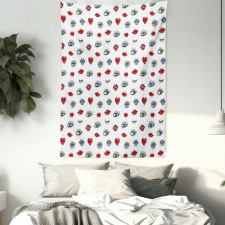 Eyes Hearts Lips Beauty Tapestry