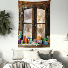 Snow Weather Rustic Style Tapestry