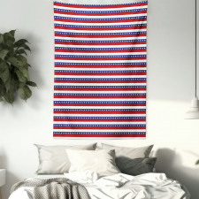 American Flag Motif Tapestry