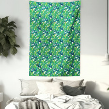 Lush Tropical Leaves Tapestry