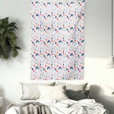 Hand Drawn Sailor Theme Tapestry
