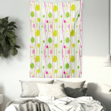 Doodle Stripes Dots Tapestry
