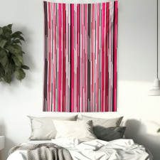 Vertical Colorful Line Tapestry