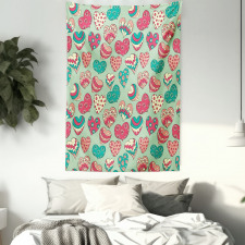 Colorful Love Cheers Tapestry