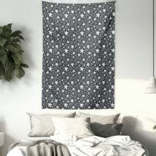 Greyscale Geometric Shapes Tapestry