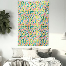 Colorful Retro Shapes Tapestry