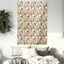 Watercolor Peony Tapestry