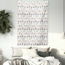 Geometrical Memphis Fun Tapestry