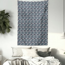 Snowflakes and Trees Tapestry