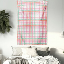 Pastel Color Checkered Tapestry