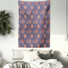 Flower Scroll Swirls Tapestry