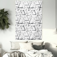 Monochrome Triangles Tapestry