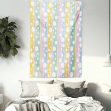 Pastel Colored Stripes Tapestry